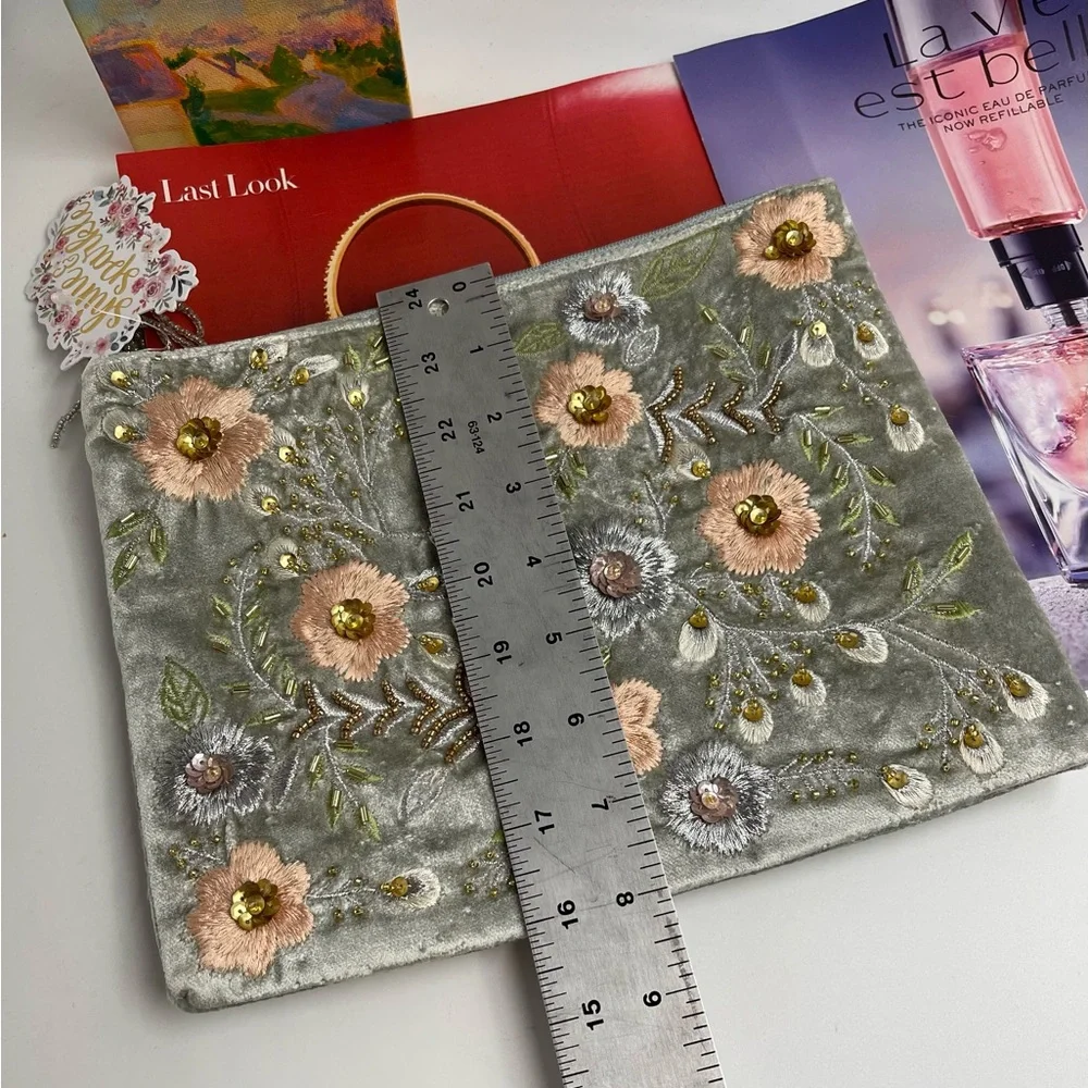 Glitter Cosmetic Pouch 8x10”